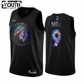 Barn Minnesota Timberwolves Tröja Ricky Rubio 9 Iridescent HWC Collection Swingman